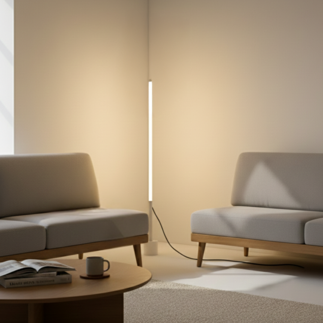 LENA ENERGY 現代LED纖薄落地長燈, 白色
