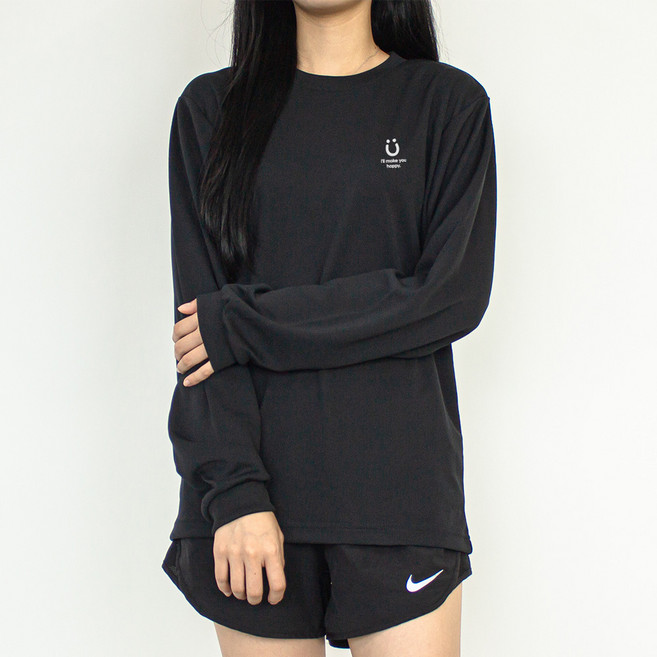 험블스튜디오 남녀공용 기능성 쿨론 로고 운동복 냉감 통기성 긴팔티 IMUD_14