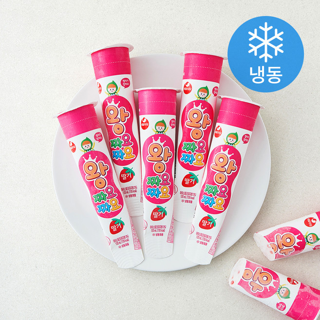 짜요짜요 왕짜요짜요 딸기 (냉동), 5개, 1개입, 120ml