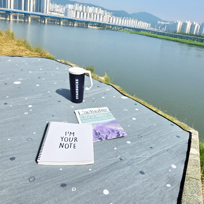 알뜨리 버블 육각 피크닉 매트, 블루그레이