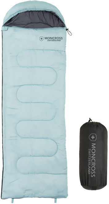 몽크로스 바젤 머미형 컴팩트 캠핑 침낭 + 압축가방, 민트, 1세트