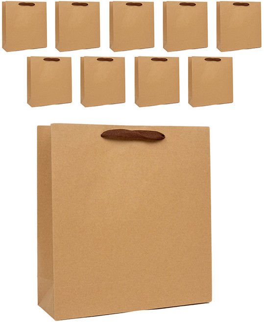 Good Given 牛皮紙購物袋 5號 10個 280×100×300mm, 牛皮紙棕色