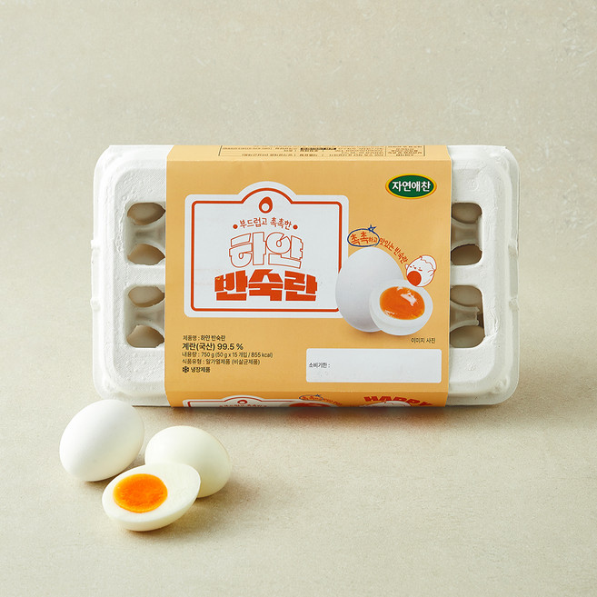 자연애찬 하얀 반숙란 750g, 1개, 15구