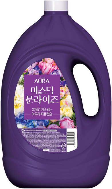 아우라 초고농축 퍼퓸캡슐 섬유유연제 미스틱문라이즈 본품, 3.1L, 1개