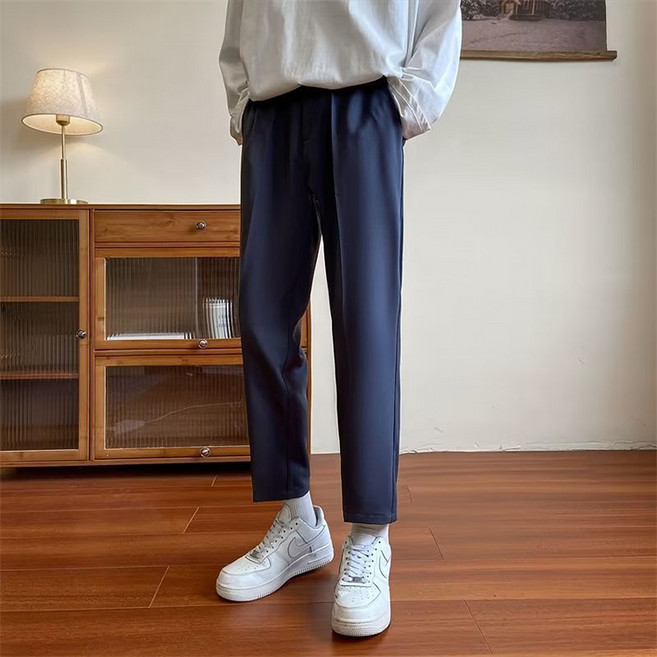 布萊克101 男性勒納多特九分半寬版褶飾西裝褲 A234MF00065