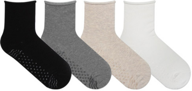 헬로삭스 딱붙 양말 4족 세트 무압박 돌돌이