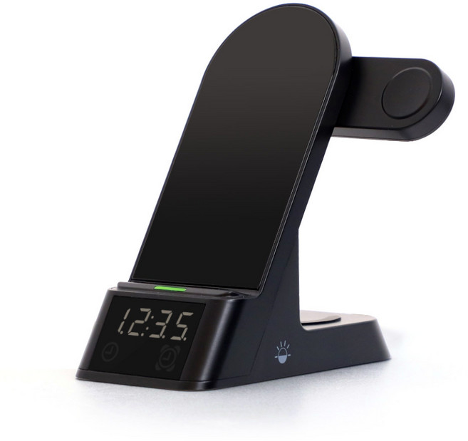 유엠투 올인원 무선 충전기 UMWH-6in1APP, 블랙, 1개