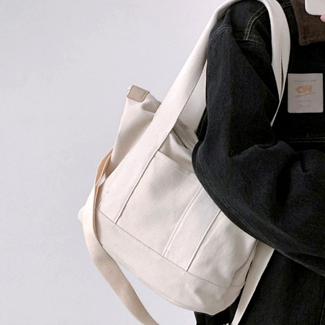 Lulubag 女用方形帆布托特包 + 配件