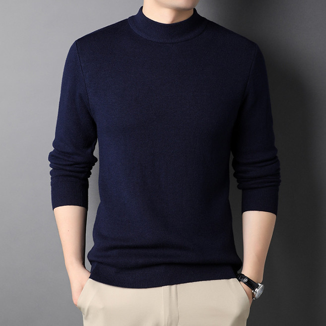 마켓A 남성용 반폴라 베이직 니트