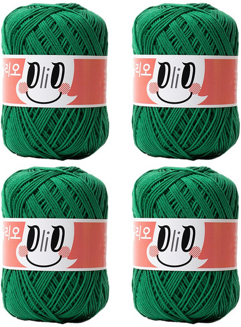Olio Yarn yarna 紗線, 759 經典綠, 4個
