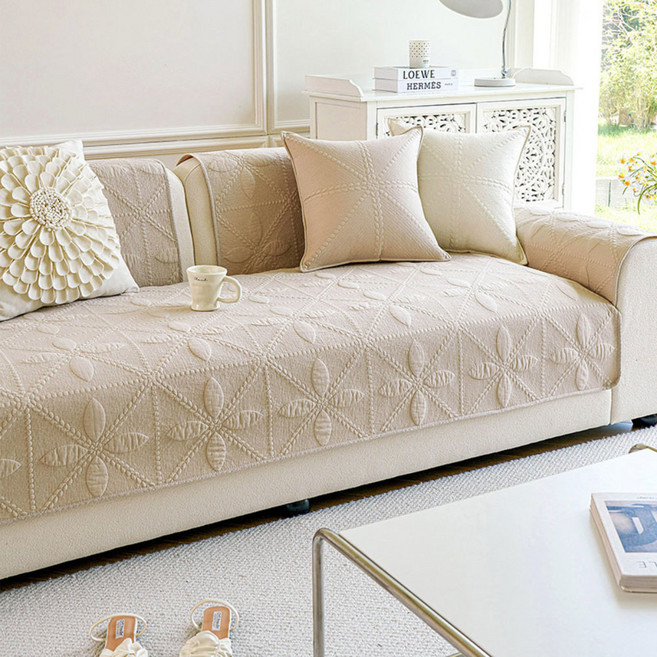 지앤와이 클로버 순면 퀼팅 논슬립 소파패드