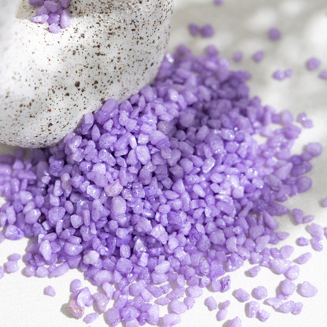 플라워트리 화분 어항 바닥재 프리미엄 칼라스톤 3~5mm 보라, 1kg, 1개