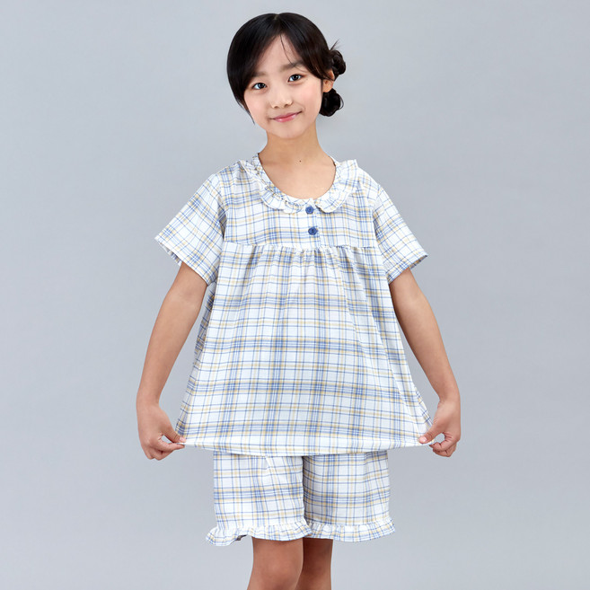 폭스클럽 코코 시어서커 반팔 잠옷 상하의 세트