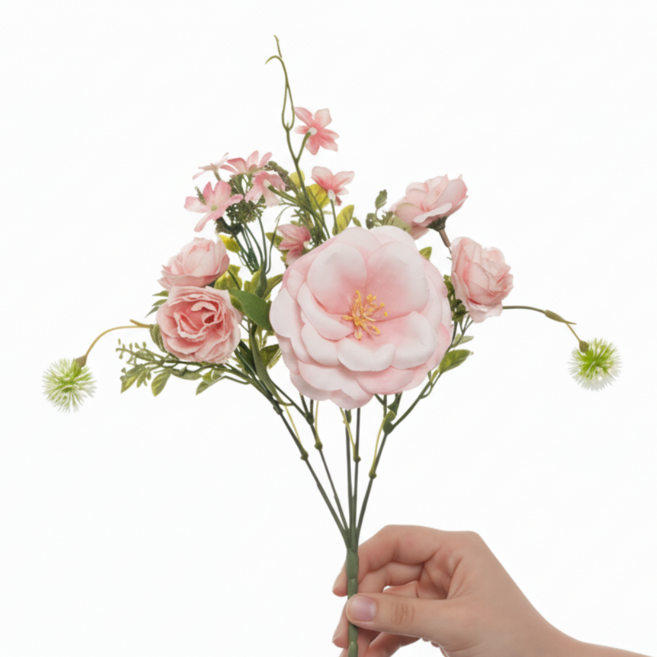 에이루나 조화 꽃다발, 핑크, 1개