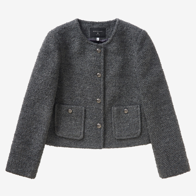 BURU N JUDY 女款毛絨花呢夾克 BBQKJK102P