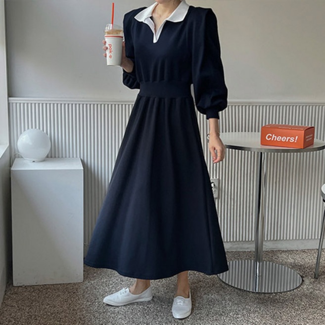 난닝구 로시무 카라 원피스