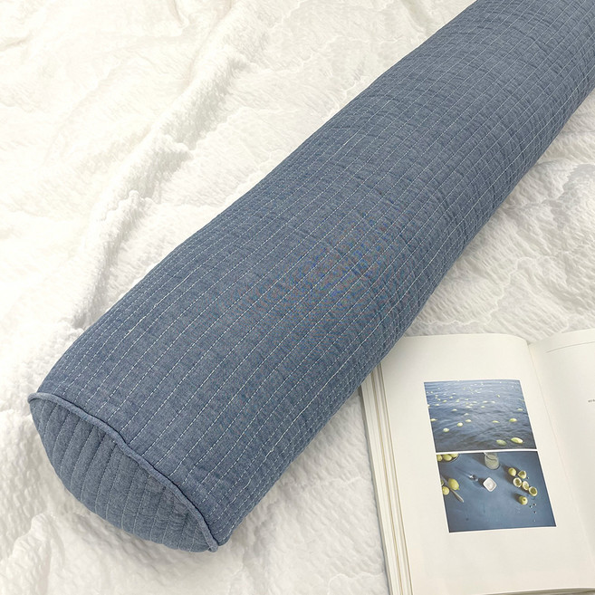 몽트노블 순면 피그먼트워싱 바디필로우커버 솜포함, 블루