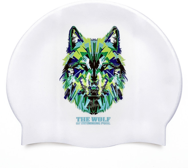 오호라스튜디오 링클 실리콘 수영모자, 울프화이트그린, 1개