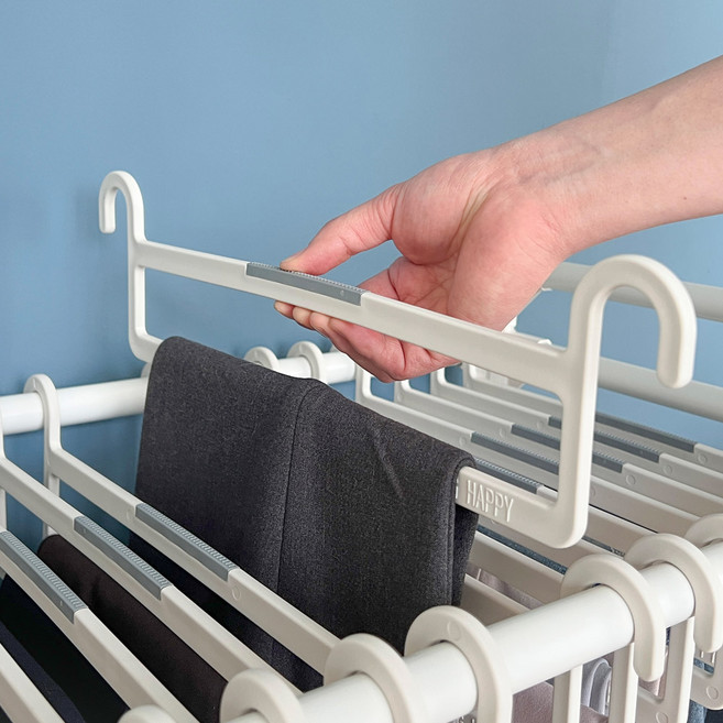 뱅크 논슬립 바지걸이 10p, 크림아이보리, 1개