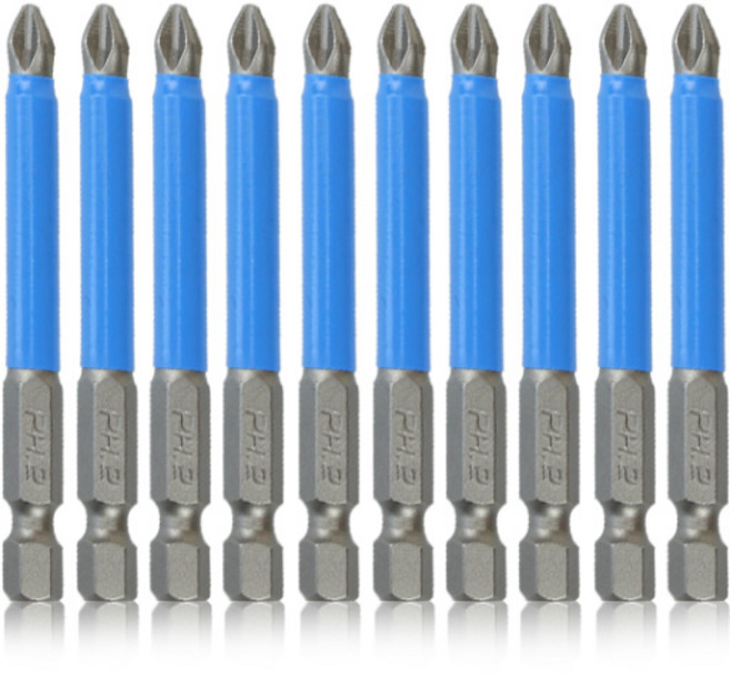 세인티에프 십자드라이버 단면 비트날 70mm, 10개