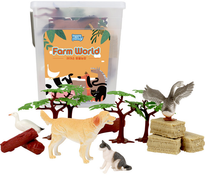 해피플레이 팜월드 귀여운 동물 농장, 1세트