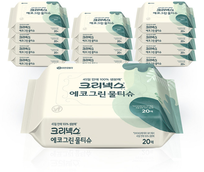크리넥스 에코그린 물티슈, 12개