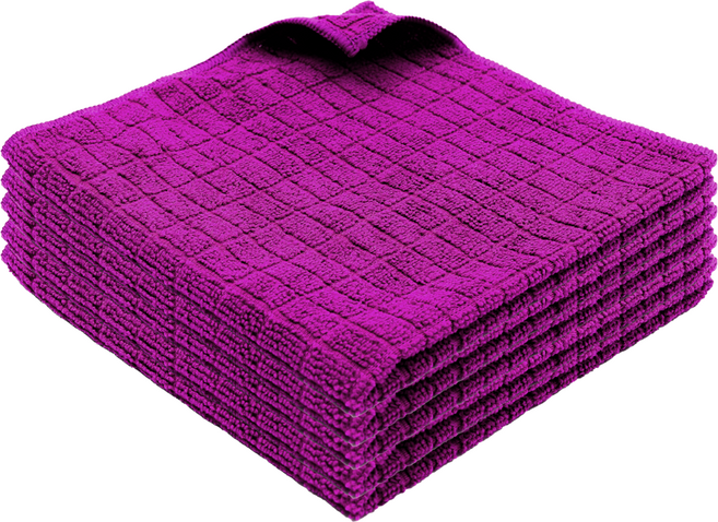 청소해결사 다목적 초극세사 경편 바둑 손걸레 40 x 40 cm, 5개, 핑크