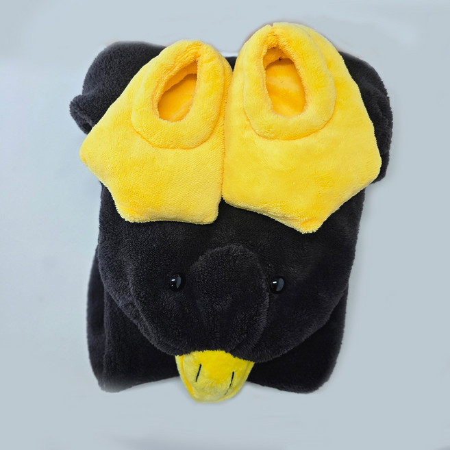 다다랜드 남녀공용 대형 오리 동물 잠옷 + 신발 세트