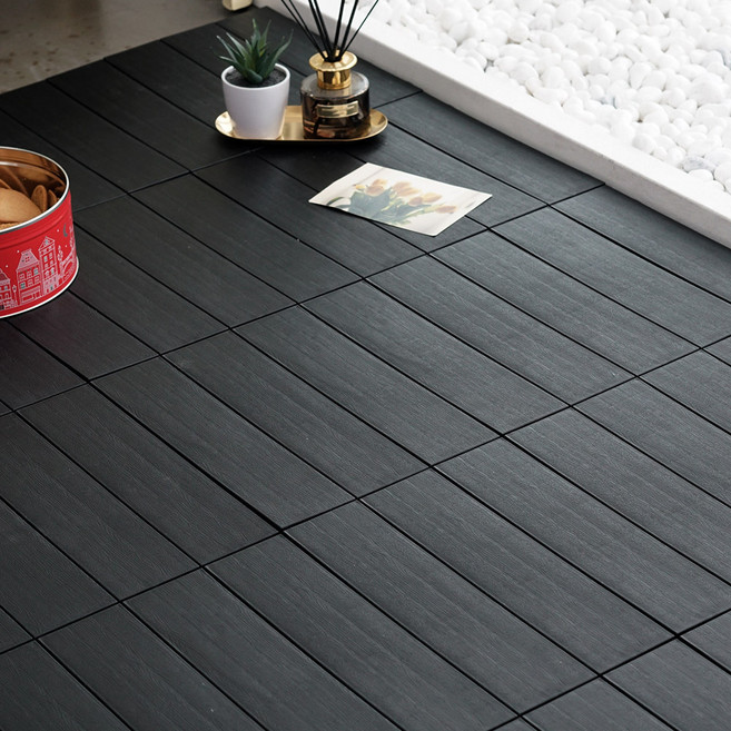 보노하우스 홈즈 조립식 데크타일, 블랙, 9개