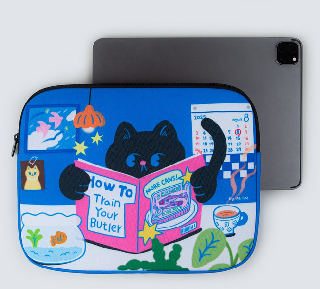 올뉴프레임 노트북 파우치 집사 길들이기, 블루, 1개