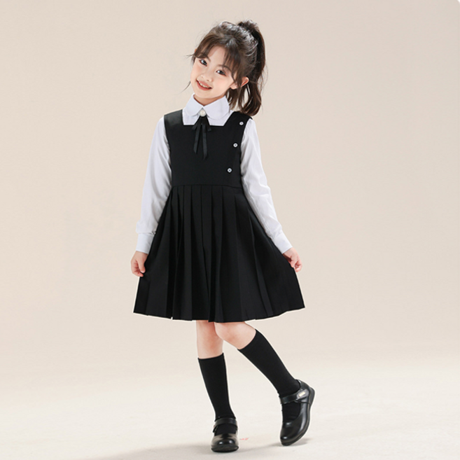 미소파파 여아용 아이린 블라우스 + 플리츠 원피스 세트