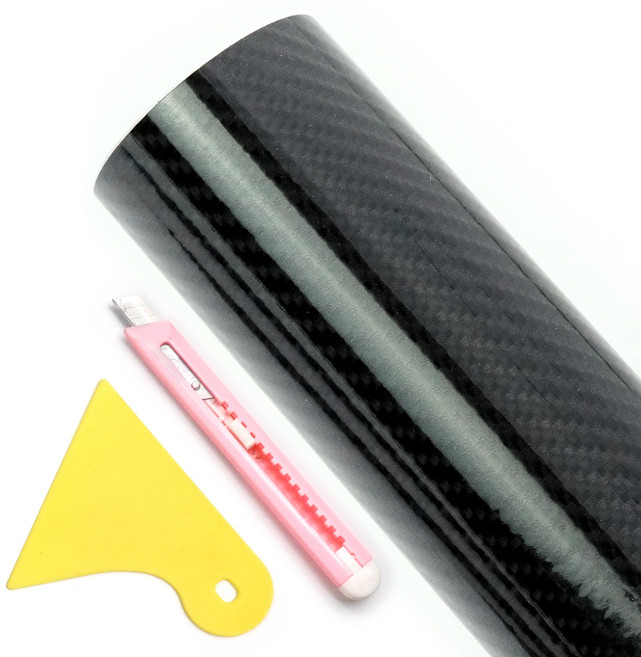 에이스피드 카본 시트지 + 칼 + 헤라 200 x 30 cm, 6D카본 하이그로시, 1세트