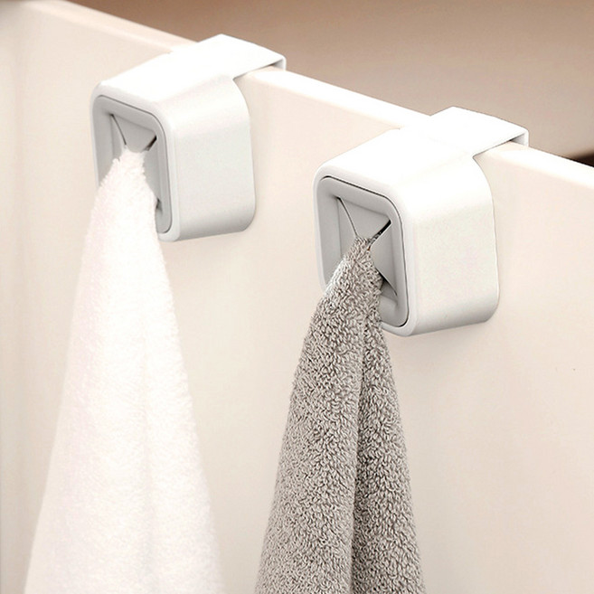 람스홈 주방 무타공 행주 꽂이 후크형, 2개