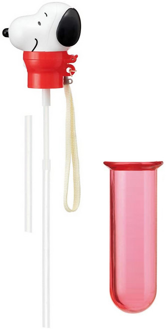 스케이터 휴대용 캡형 빨대 + 케이스 세트 스누피 PSHC7, 1세트