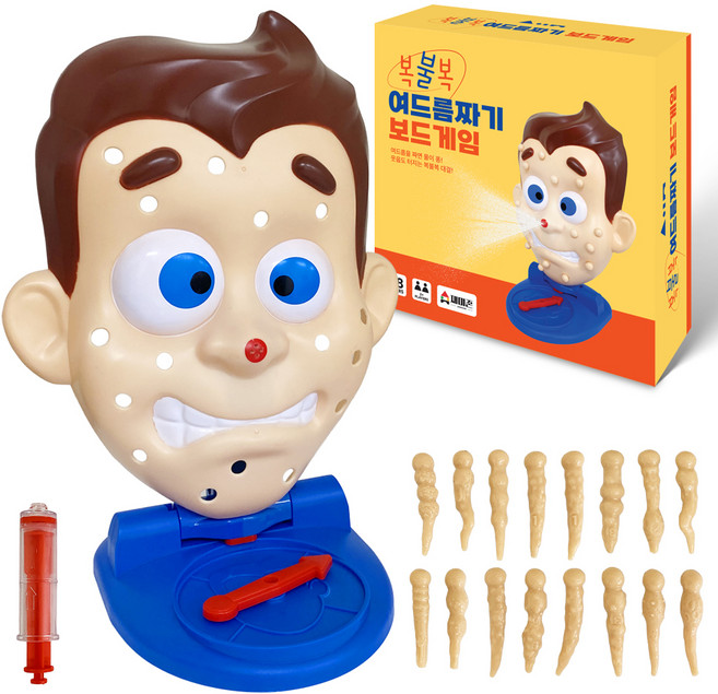 재미존 복불복 여드름짜기 보드게임, 혼합색상, 1개