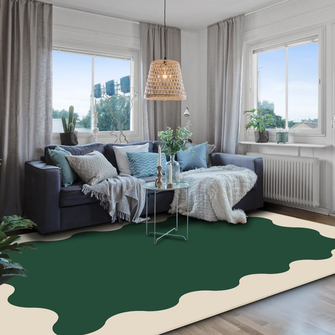 이정데코 쉐입 클라우디 비정형 거실 러그