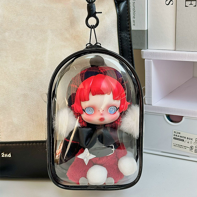 칠시 투명 스컬판다 크라이베이비 pvc 케이스, 블랙, 1개