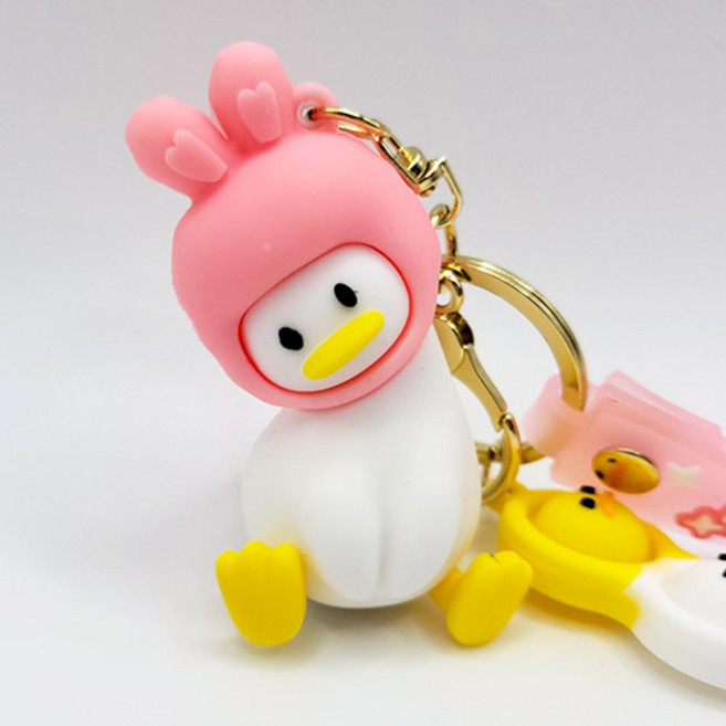 버블리데이 동물 모자 쓴 귀여운 오리 키링