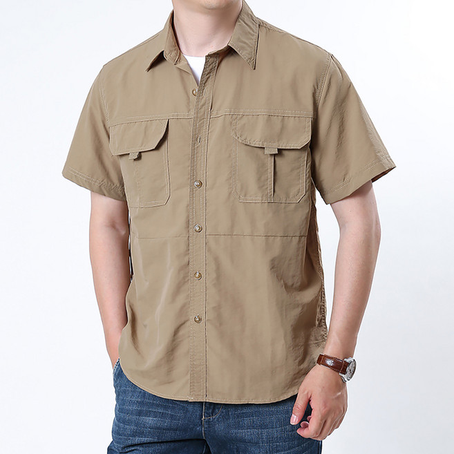 인피어스 남성용 캐주얼 아웃도어 반팔 셔츠 I263-45
