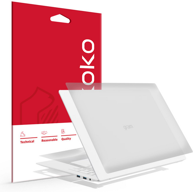 스코코 LG그램 Pro 17 2025 17Z90TR 무광 전신 외부보호필름 세트, 1개