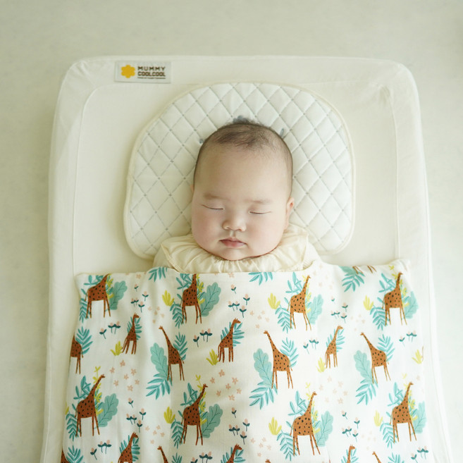 머미쿨쿨 유아용 올인원 거즈 모로반사 좁쌀 이불, 내가그린기린