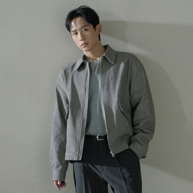 MIND BRIDGE 男款 COUTURE 顏料染色拉鍊外套 M1JP2173