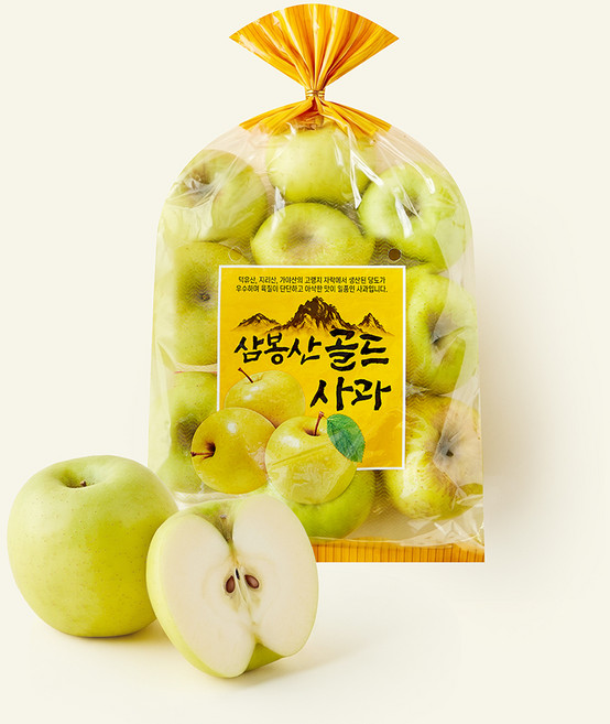 삼봉산 시나노골드 사과, 1개, 2kg(소과, 10~13입)