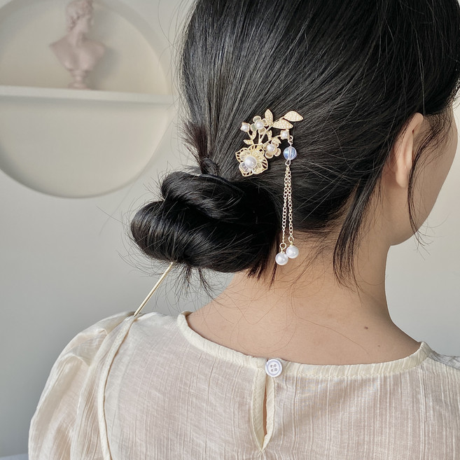 쏘앤영 플라워 헤어 비녀