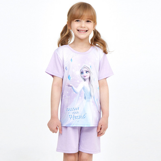 레노마키즈 프리미에팜 겨울왕국 여아용 드림 5부 상하의 세트