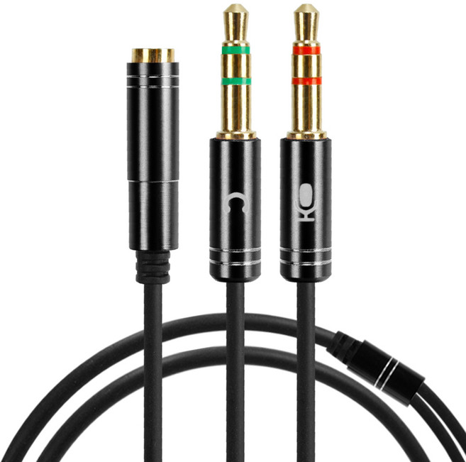 칼론 스테레오 Y형 케이블 1m, APC-A23, 블랙, 1개