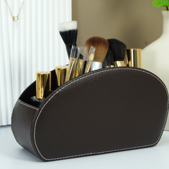 모아픽 가죽 리모컨 정리함, 브라운, 1개