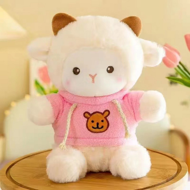 순잠 온순하고 친근한 양 인형, 핑크, 1개, 23cm