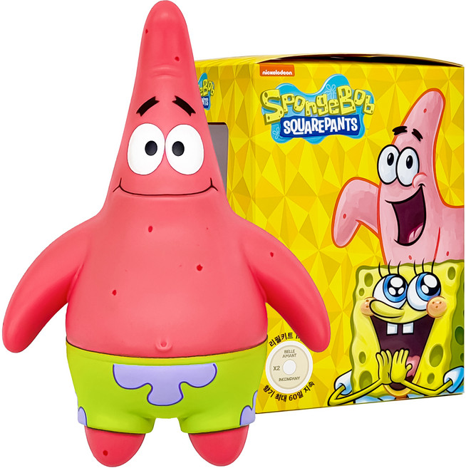 벨르아망 스폰지밥 피규어 차량용 방향제 뚱이, 1개, 프레쉬 코튼