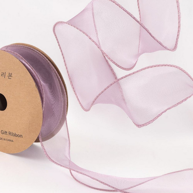 雪紡歐根紗緞帶 40mm 薰衣草色, 1個, 9m, 熏衣草